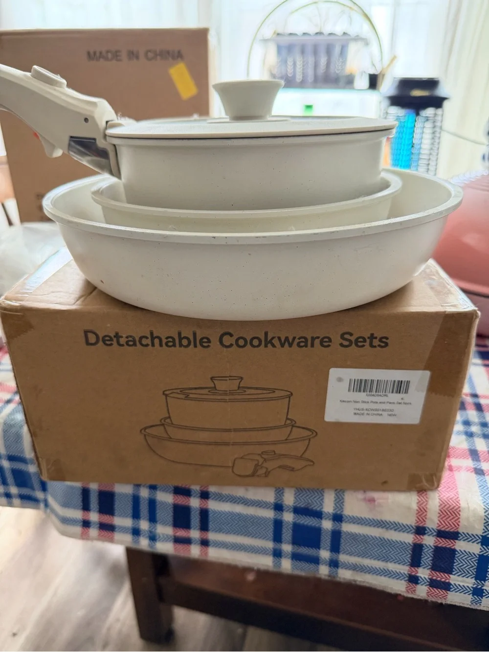 Cream Ceramic Nonstick 5 piece set